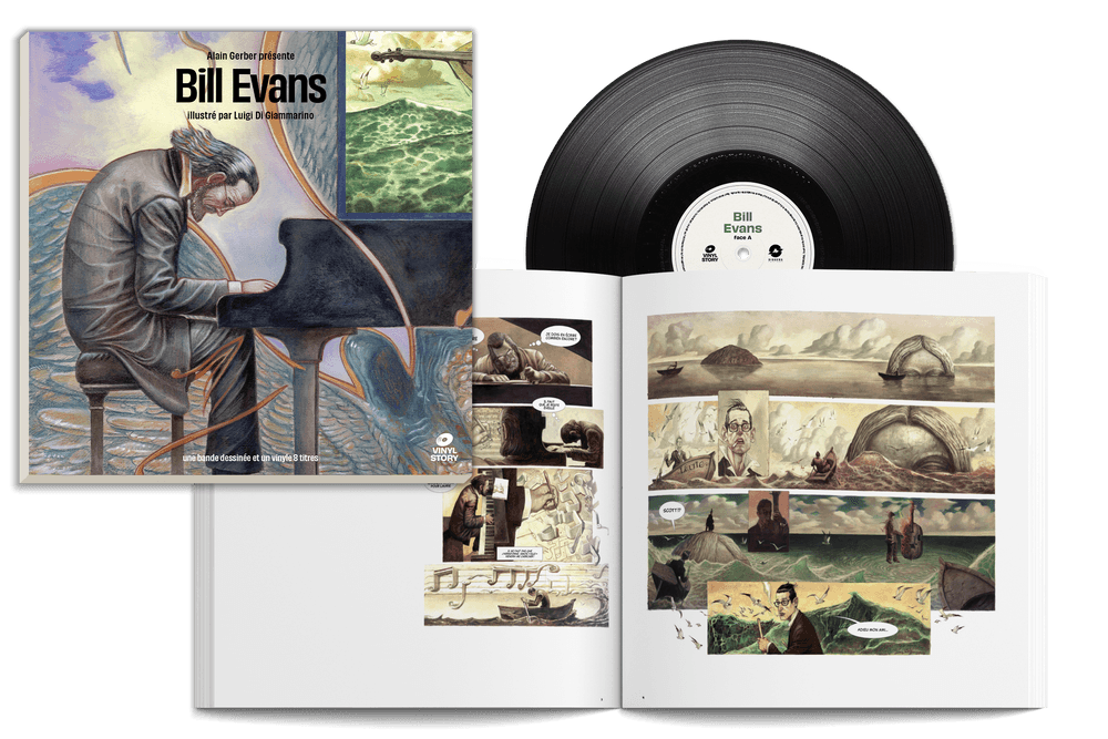 Vinyl Story Par Luigu Di Giammarino Lp Bill Evans ビル エヴァンス イラスト ブックレットが付いた編集盤 Jazz ディスクユニオン オンラインショップ Diskunion Net